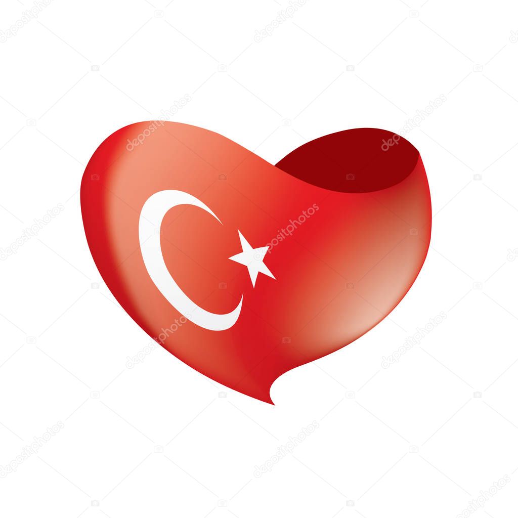 Turkey flag, vector illustration