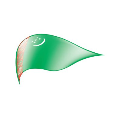 Türkmenistan bayrağı, vektör çizim