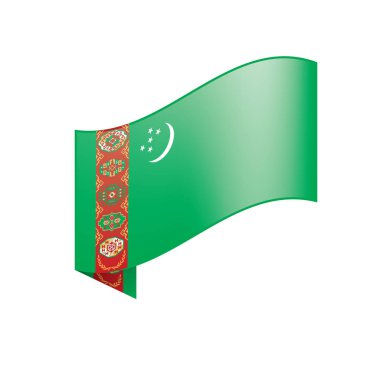 Türkmenistan bayrağı, vektör çizim