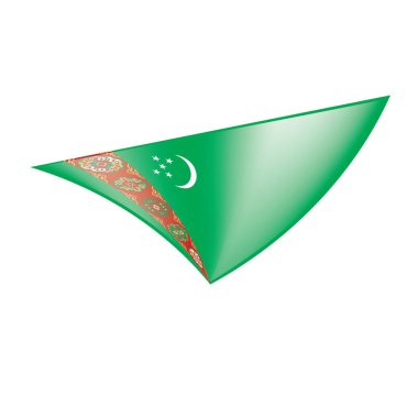 Türkmenistan bayrağı, vektör çizim