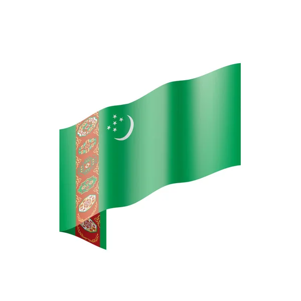 Bandera de Turkmenistán, vector de ilustración — Archivo Imágenes Vectoriales