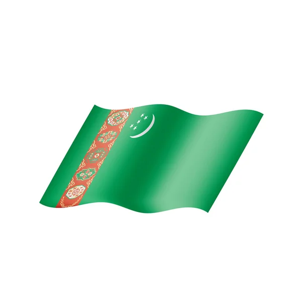 Turkmenistan bandiera, illustrazione vettoriale — Vettoriale Stock