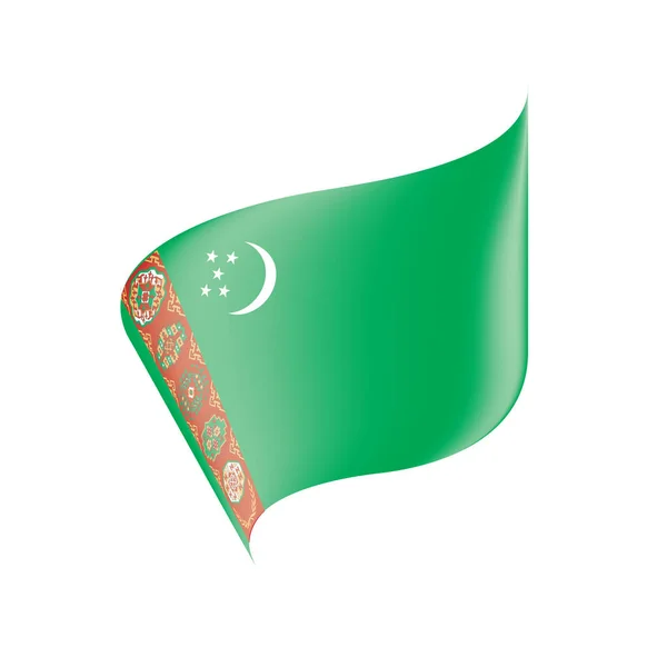 Turkmenistan flagga, vektorillustration — Stock vektor