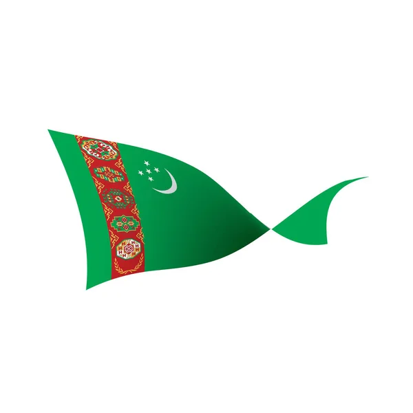 Türkmenistan bayrağı, vektör çizim — Stok Vektör
