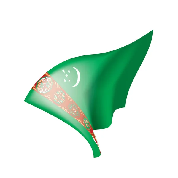 Turkmenistan flagga, vektorillustration — Stock vektor