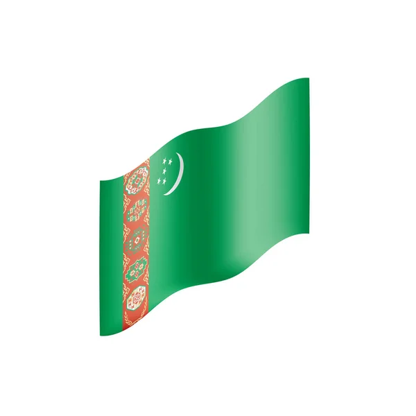 Bandera de Turkmenistán, vector de ilustración — Vector de stock