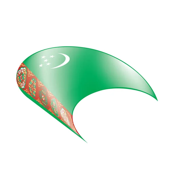 Turkmenistan flagga, vektorillustration — Stock vektor