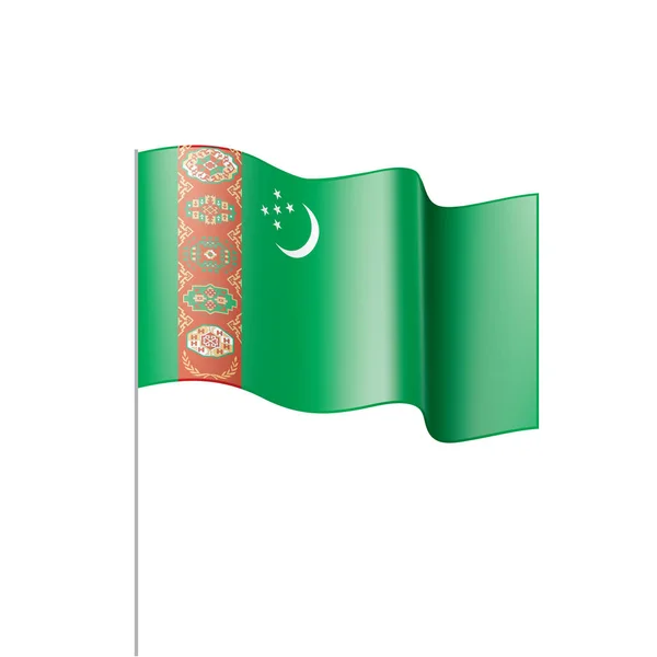 トルクメニスタンの旗、ベクトル イラスト — ストックベクタ