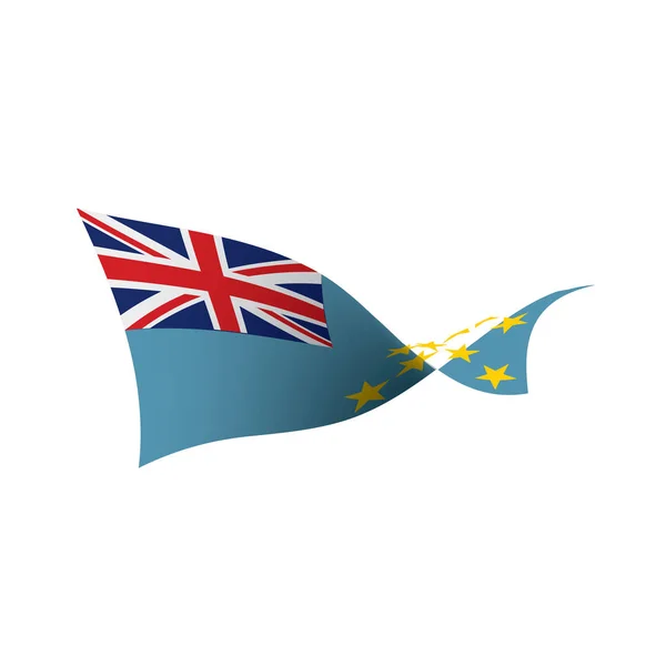 Tuvalu zászló, vektoros illusztráció — Stock Vector