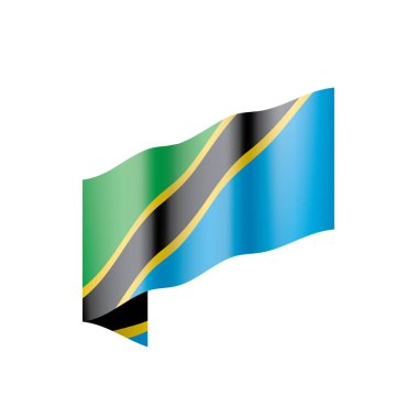 Tanzanya bayrak, vektör çizim