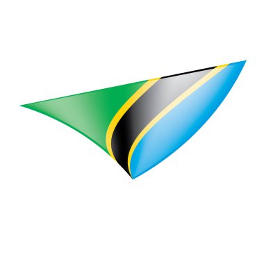 Tanzanya bayrak, vektör çizim