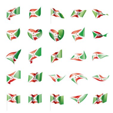Burundi bayrağı, vektör çizim