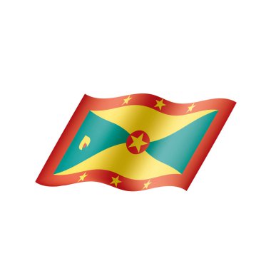Grenada bayrağı, vektör çizim
