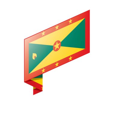 Grenada bayrağı, vektör çizim
