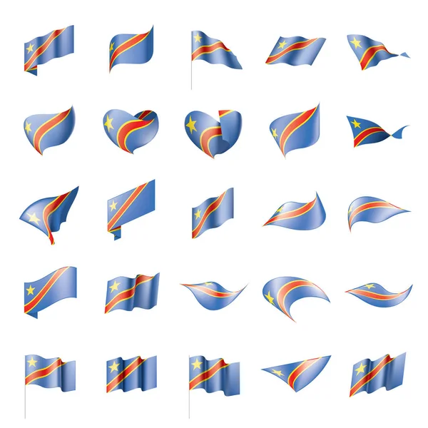 コンゴ民主共和国の国旗 — ストックベクタ
