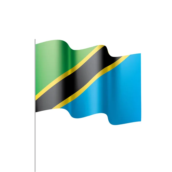 Tanzania flagga, vektorillustration — Stock vektor