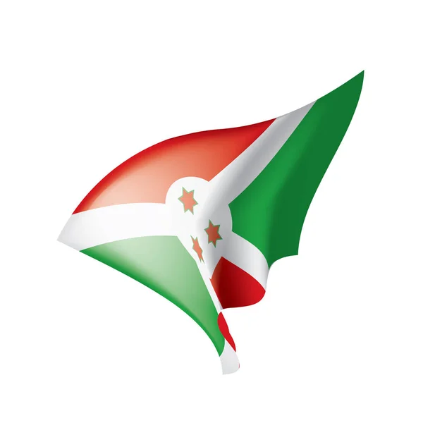 Bandera de Burundi, ilustración vectorial — Vector de stock