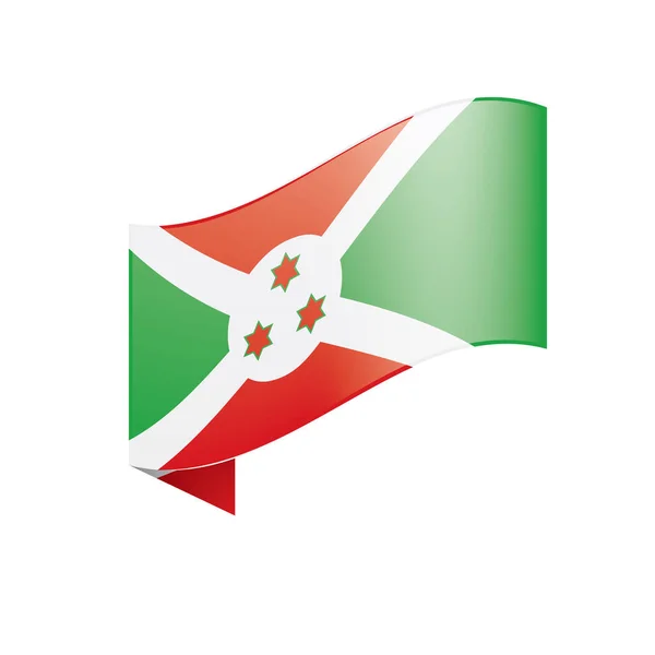 Bandera de Burundi, ilustración vectorial — Vector de stock