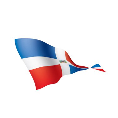 Dominicana bayrağı, vektör çizim