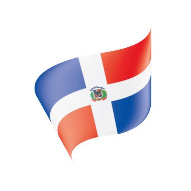 Dominicana bayrağı, vektör çizim
