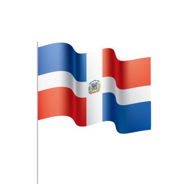 Dominicana bayrağı, vektör çizim