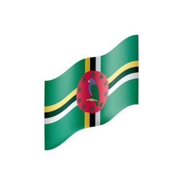 Dominika bayrak, vektör çizim