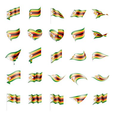 Zimbabve bayrağı, vektör çizim