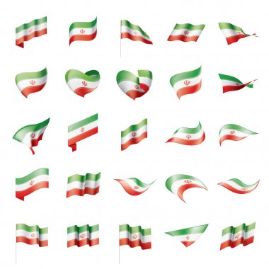 Iran bayrağı, vektör çizim