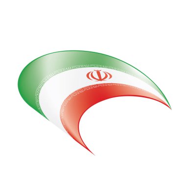 Iran bayrağı, vektör çizim