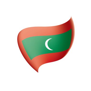 Maldivler bayrağı, vektör çizim