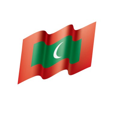Maldivler bayrağı, vektör çizim
