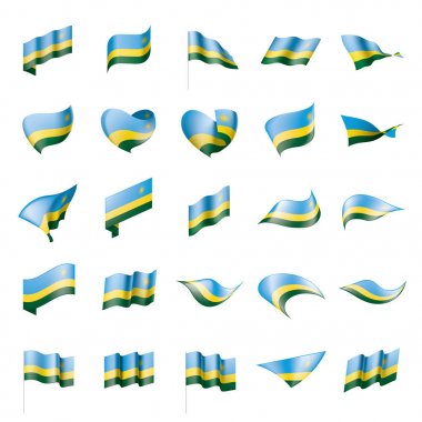 Ruanda bayrak, vektör çizim