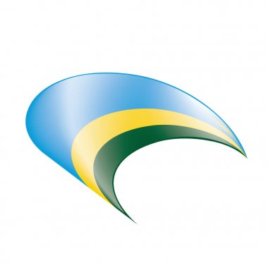 Ruanda bayrak, vektör çizim