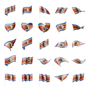 Svaziland bayrak, vektör çizim