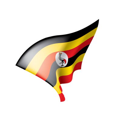 Uganda bayrağı, vektör çizim