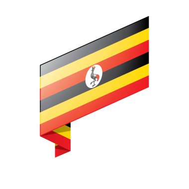 Uganda bayrağı, vektör çizim