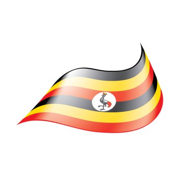 Uganda bayrağı, vektör çizim