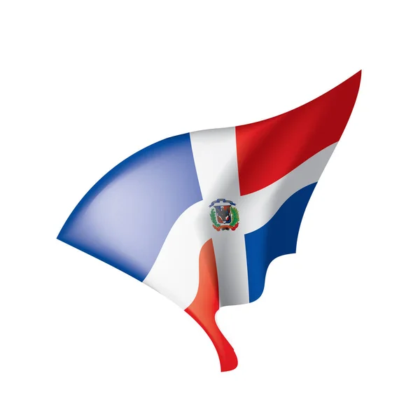 Флаг Доминиканы, векторная иллюстрация — стоковый вектор