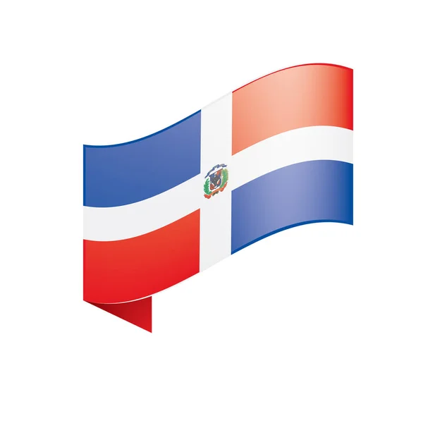 Dominicana flagga, vektorillustration — Stock vektor