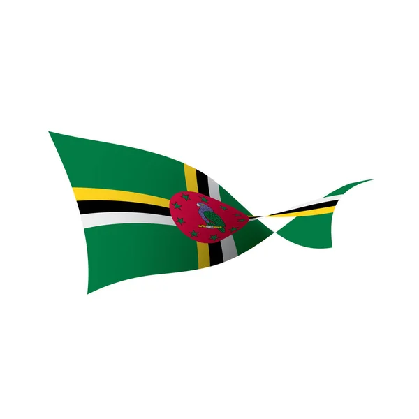 Dominica flagga, vektorillustration — Stock vektor