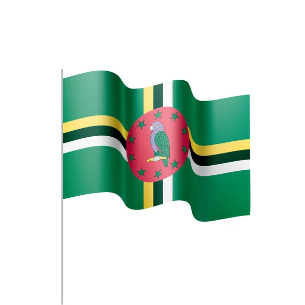 Dominica flag, vector illustration — Stock Vector