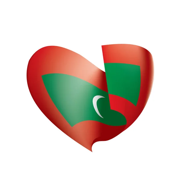 Bandiera delle Maldive, illustrazione vettoriale — Vettoriale Stock