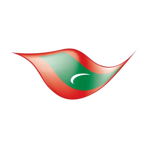 モルディブの国旗、ベクトル イラスト — ストックベクタ