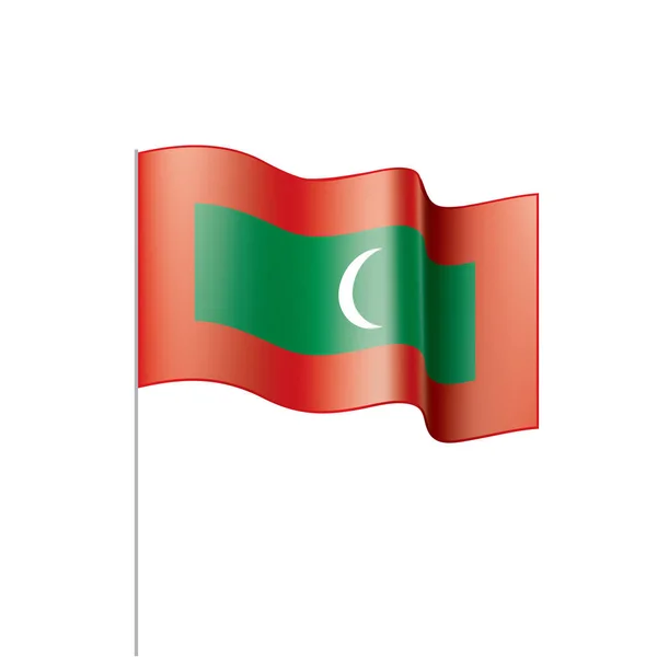 Maldivler bayrağı, vektör çizim — Stok Vektör