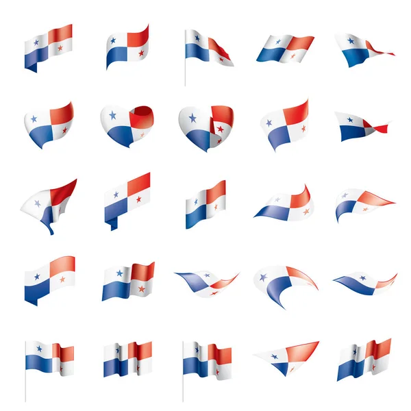 Panama vlag, vectorillustratie — Stockvector