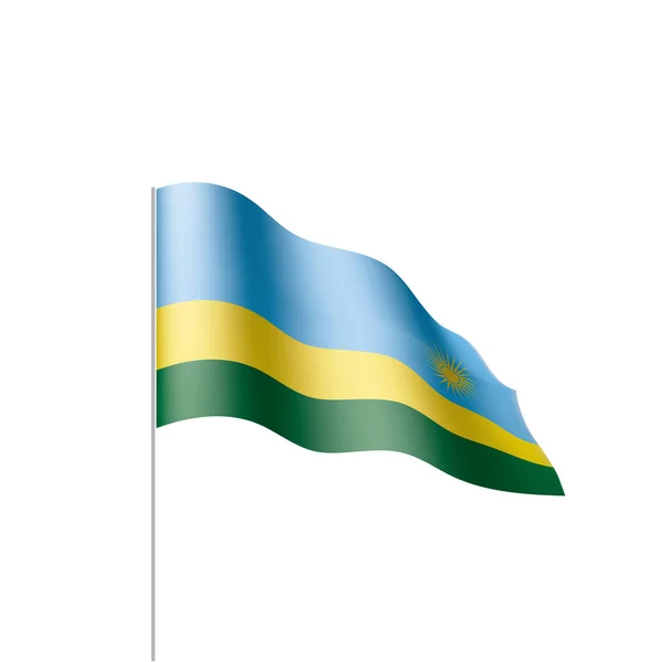 Bandiera ruandese, illustrazione vettoriale — Vettoriale Stock
