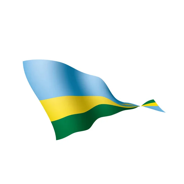 Vlag van Rwanda, vectorillustratie — Stockvector