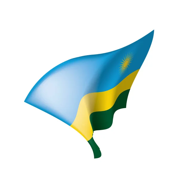 Bandera de Ruanda, ilustración vectorial — Vector de stock