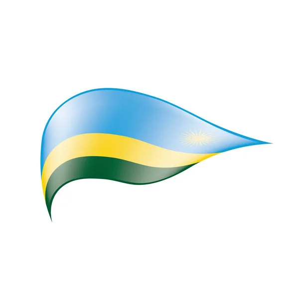 Vlag van Rwanda, vectorillustratie — Stockvector