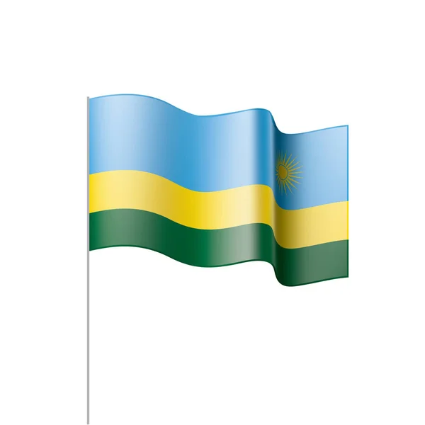 Vlag van Rwanda, vectorillustratie — Stockvector